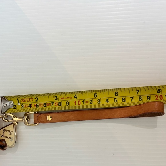 Dooney & Bourke Signature Logo Pouch Orange Leather Wristlet - Picture 12 of 12